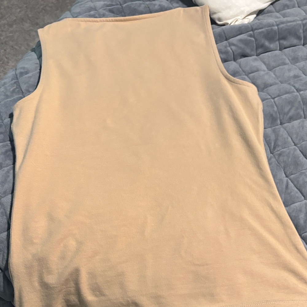 Express Women's Sleeveless Tank Top - Light Beige - Picture 3 of 3